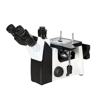 Microscopio metalográfico invertido trinocular con bombilla halógena 6V30W 50X - 500X